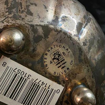 International Silver Co. Handmade Silver-Plated Christmas Cutout Bowl – 7" Footed Holiday Decor