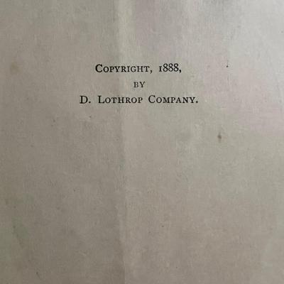 Sale Photo Thumbnail #69: Charming 19th-century illustrated juvenile book published by D. Lothrop Company, copyright 1888. Decorative pictorial boards featuring Victorian children’s artwork. Early American children’s literature collectible. Condition shows wear consistent with