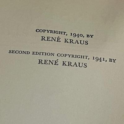 Sale Photo Thumbnail #75: Vintage 1941 second-edition hardcover biography of Winston Churchill by René Kraus. Attractive red cloth binding with gold title plate. WWII-era printing in solid readable condition with expected wear from age. No dust jacket. Nice addition for collector