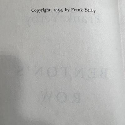 Sale Photo Thumbnail #94: Solid mid-century hardcover copy of Frank Yerby’s classic Southern family saga. 1954 early printing. Beige cloth boards with teal lettering. Clean interior, tight binding, light shelf wear. A great addition for collectors of Southern literature or mid-c