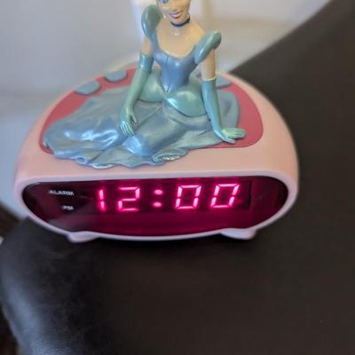 Vintage Disney Princess Cinderella Alarm Clock - Works