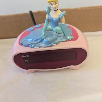 Vintage Disney Princess Cinderella Alarm Clock - Works