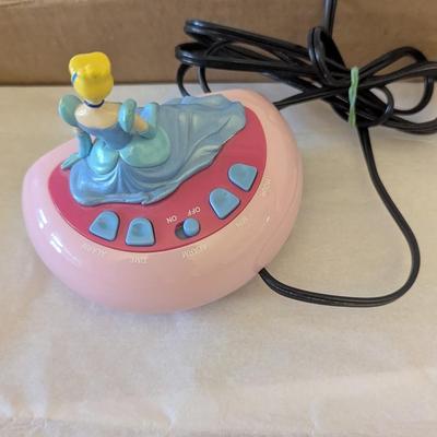 Vintage Disney Princess Cinderella Alarm Clock - Works