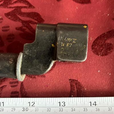 WWII British Lee Enfield No 4 MKII Spike Bayonet With Scabbard