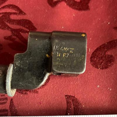 WWII British Lee Enfield No 4 MKII Spike Bayonet With Scabbard