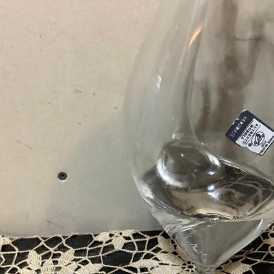 Sale Photo Thumbnail #303: Clear glass hanging teapot.