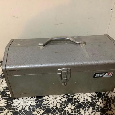 Sale Photo Thumbnail #434: You get this gray metal tool box with tools inside.