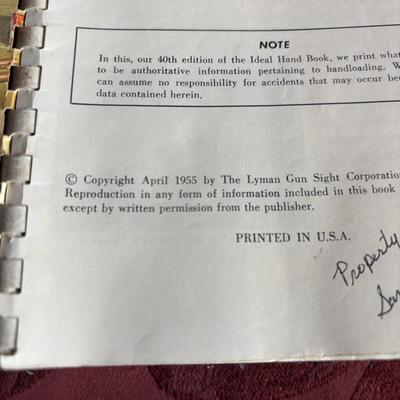 Vintage Lyman Ideal Handbook