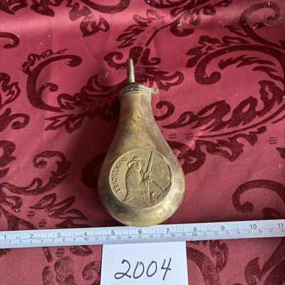 Vintage Brass Powder Flask