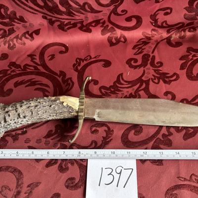 Bowie Knife with Stag Handle