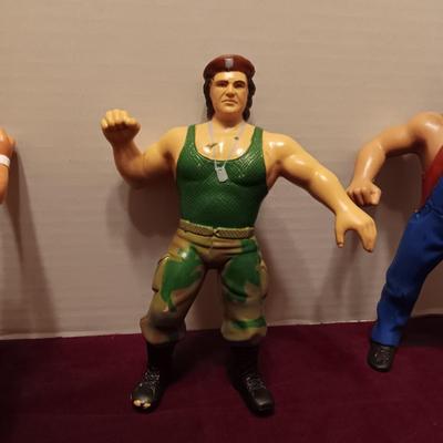 1980'S 8" RUBBER WWF TITAN SPORTS ACTION FIGURES