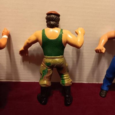 1980'S 8" RUBBER WWF TITAN SPORTS ACTION FIGURES