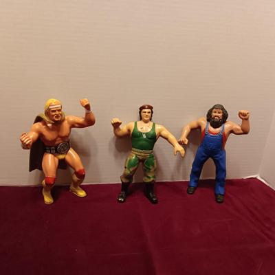 1980'S 8" RUBBER WWF TITAN SPORTS ACTION FIGURES