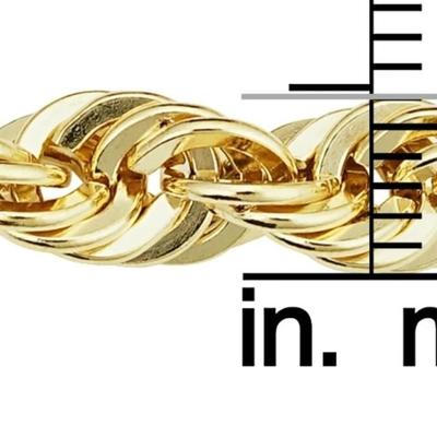Solid 14k Yellow Gold Filled Rope Chain Necklace (6 mm, 18 inch)