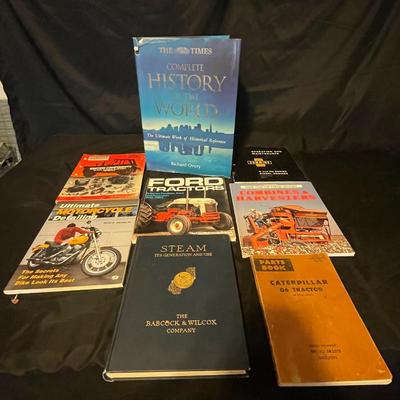 BOOKS ON FARM EQUIPMENT, MOTORCYCLES AND MORE