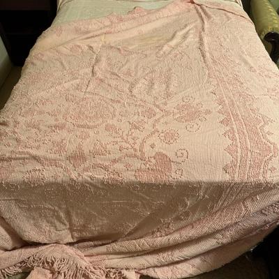 2 Vintage Chenille Bedspreads