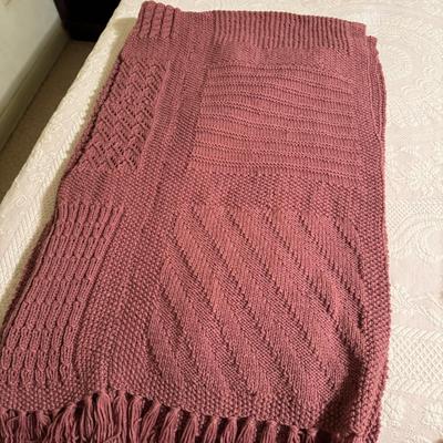 2 Vintage Crocheted Throws