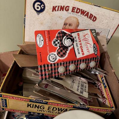 Vintage Sewing Supplies and Buttons