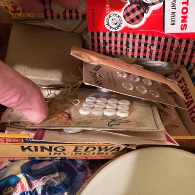 Vintage Sewing Supplies and Buttons