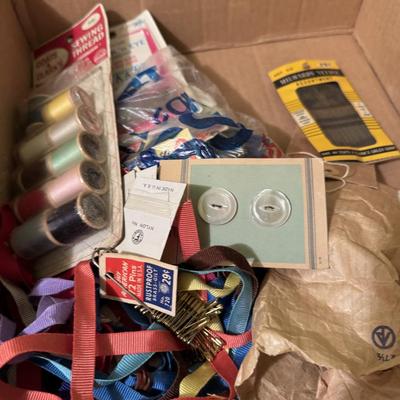 Vintage Sewing Supplies and Buttons