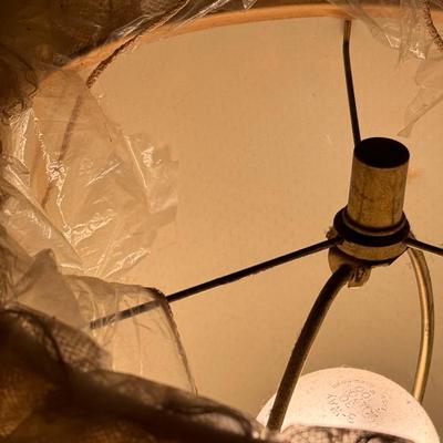 Pair of Cased Glass Vintage Bedside Lamps