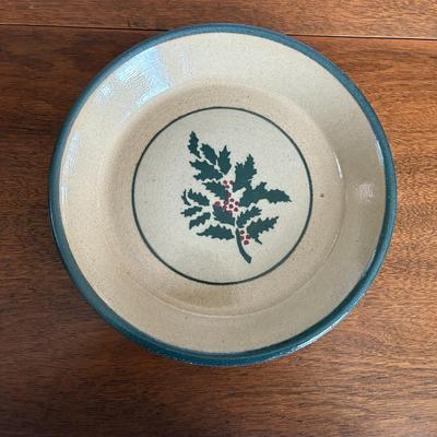 2 Christmas Monroe Salt Works Ceramic Plates (K-SF)