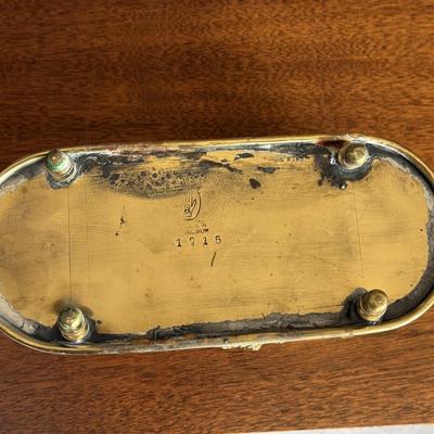 Brass Oval Planter & Bud Vases (K-SF)