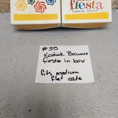 Sale Photo Thumbnail #337: Kodak Brownie Fiesta in box with extras. Fits in medium flat rate box.