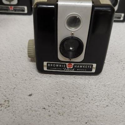 Sale Photo Thumbnail #364: Set of 5 Brownie Hawkeye cameras. Fits a medium flat rate box