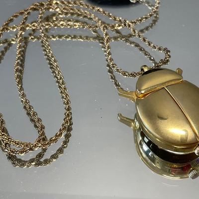 Sarah Cov. Ladybug pendant on 925 necklace