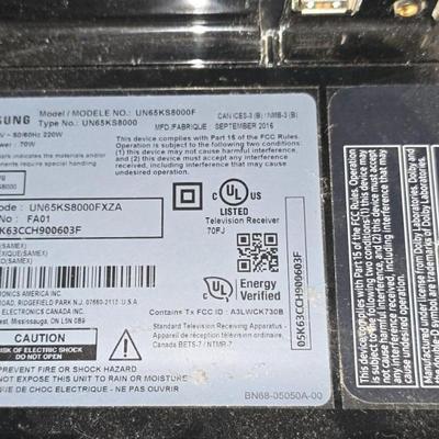 Lot 1: Samsung 65' TV