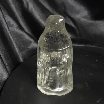 5-Piece Clear Glass Nativity Figures – Elegant Holiday Display Set