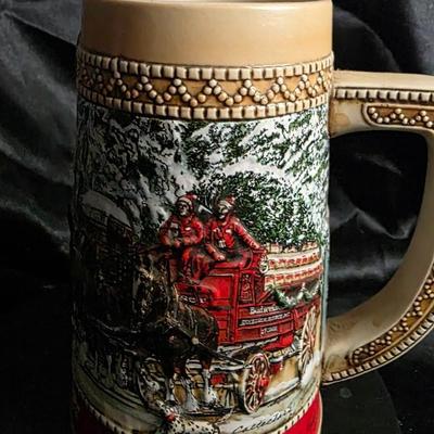 Budweiser Holiday Clydesdale Stein – Anheuser-Busch Collectible Beer Mug