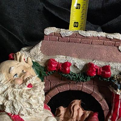Santa Relaxing by the Fireplace Figurine – 8" Holiday Scene with Elves & Christmas Hearth