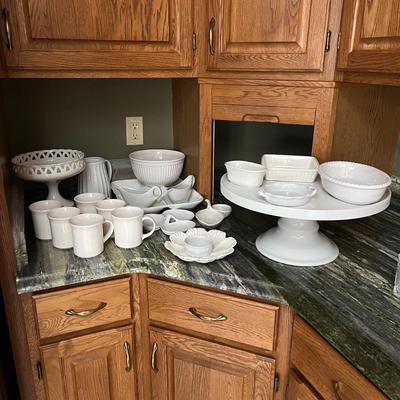 White Ceramic Serving Pieces (K-BC)