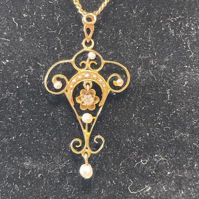 10k gold pendant-chain is not stamped