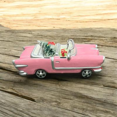 Sale Photo Thumbnail #208: Dept 56 Snow Village Christmas Cadillac  #54135  NO BOX  Approximately 4.5" long