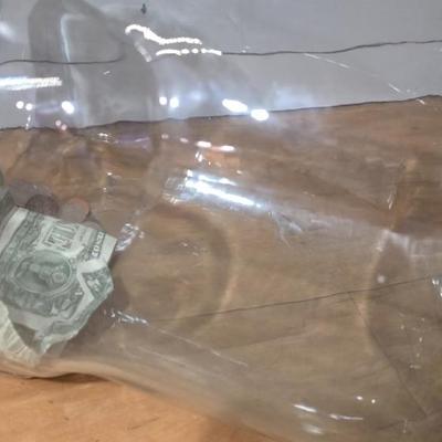 Lot 20: Solid Glass Piggy Bank