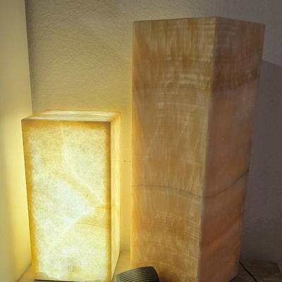 Lot 25: Stone Lamps - Both Lamps Work