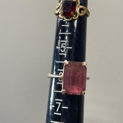 Emerald cut costume rings