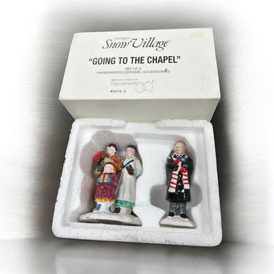 Sale Photo Thumbnail #233: Dept 56 Snow Village Going To The Chapel 2 Piece Set #5476-3  Includes Box