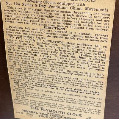 Vintage Plymouth clock
