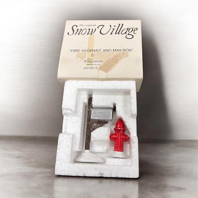 Sale Photo Thumbnail #235: Dept 56 Snow Village Fire Hydrant and Mailbox #5132-2 Includes Box  Metal
