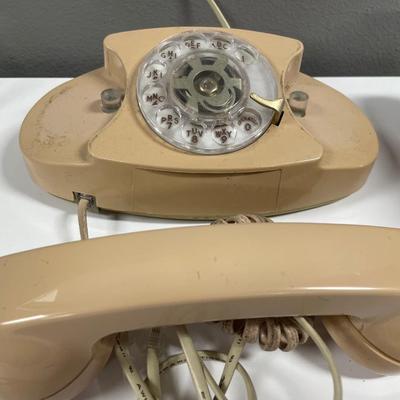 Red wall phone and rotary phone