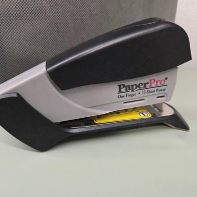 Lot 31: Lot of Office Supplies: Sharpies, Crayons, Paperclips, Stapler