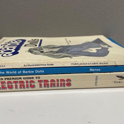 Barbie and trains books with beanie baby