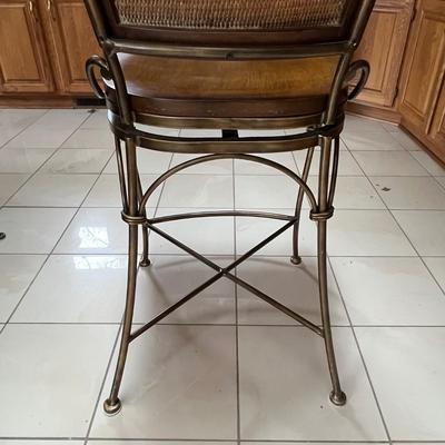 Three Swivel Barstools in Wood and Metal (K-BC)