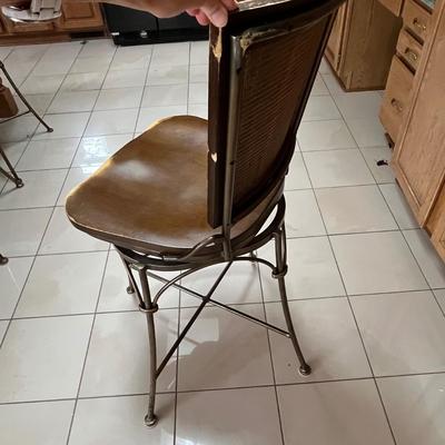 Three Swivel Barstools in Wood and Metal (K-BC)