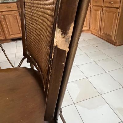 Three Swivel Barstools in Wood and Metal (K-BC)