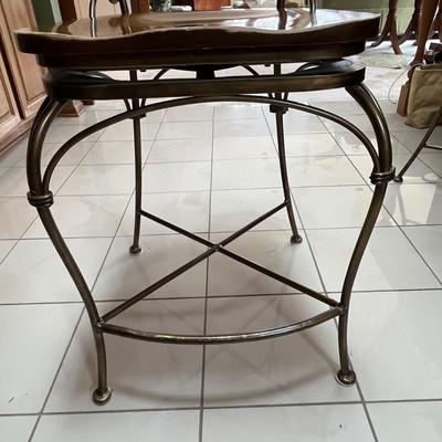 Three Swivel Barstools in Wood and Metal (K-BC)